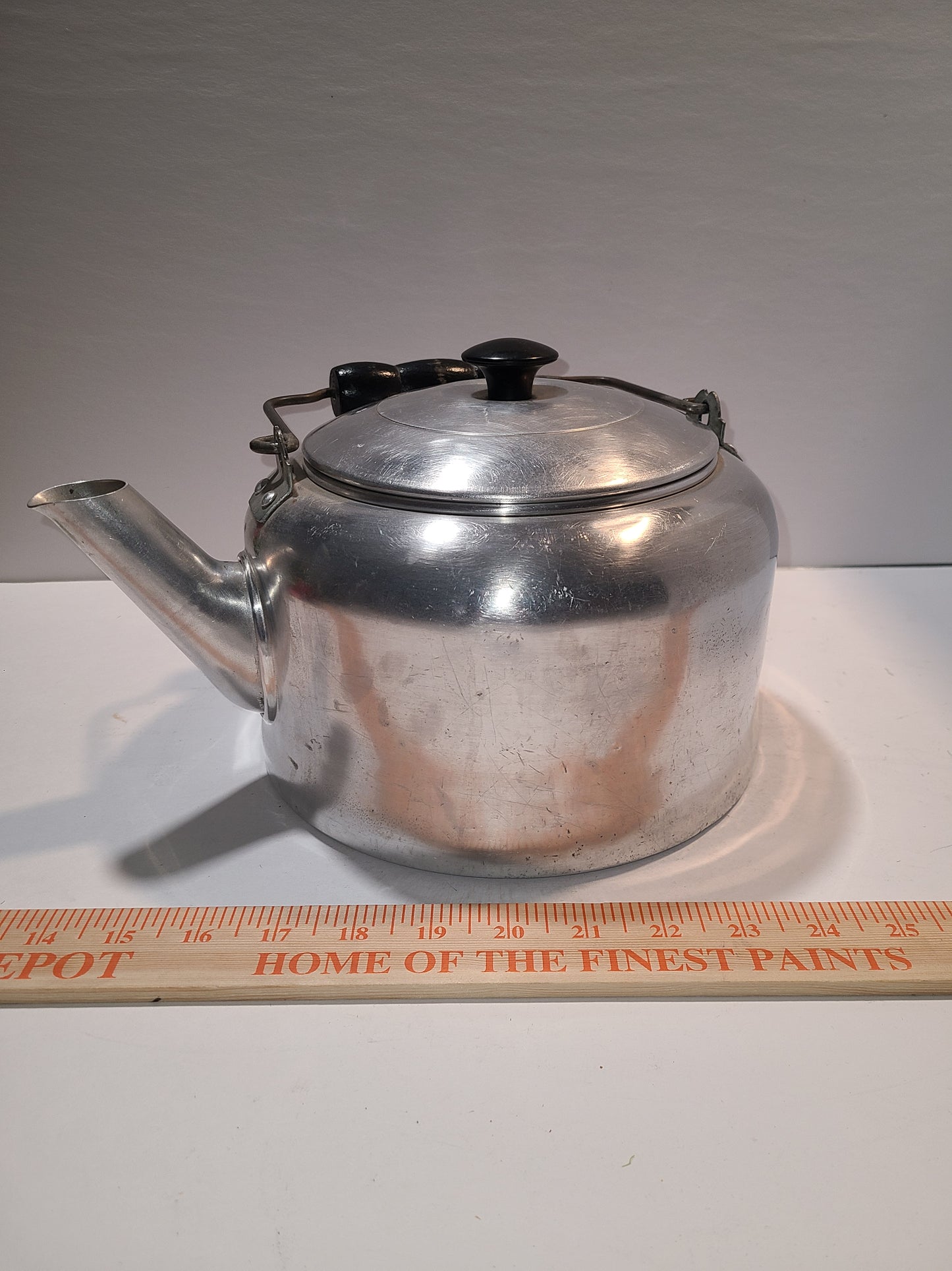 Vintage aluminum tea kettle