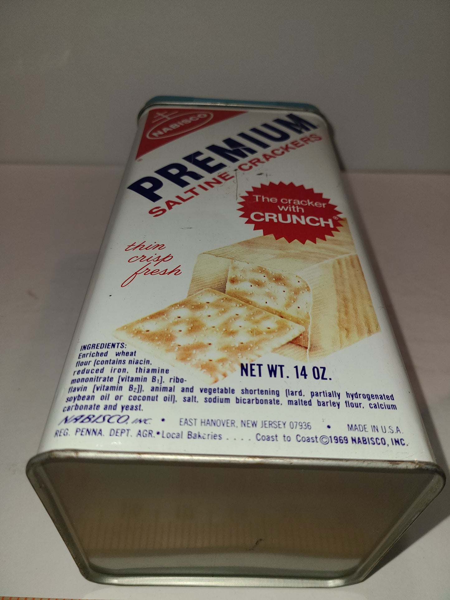 Vintage saltine cans