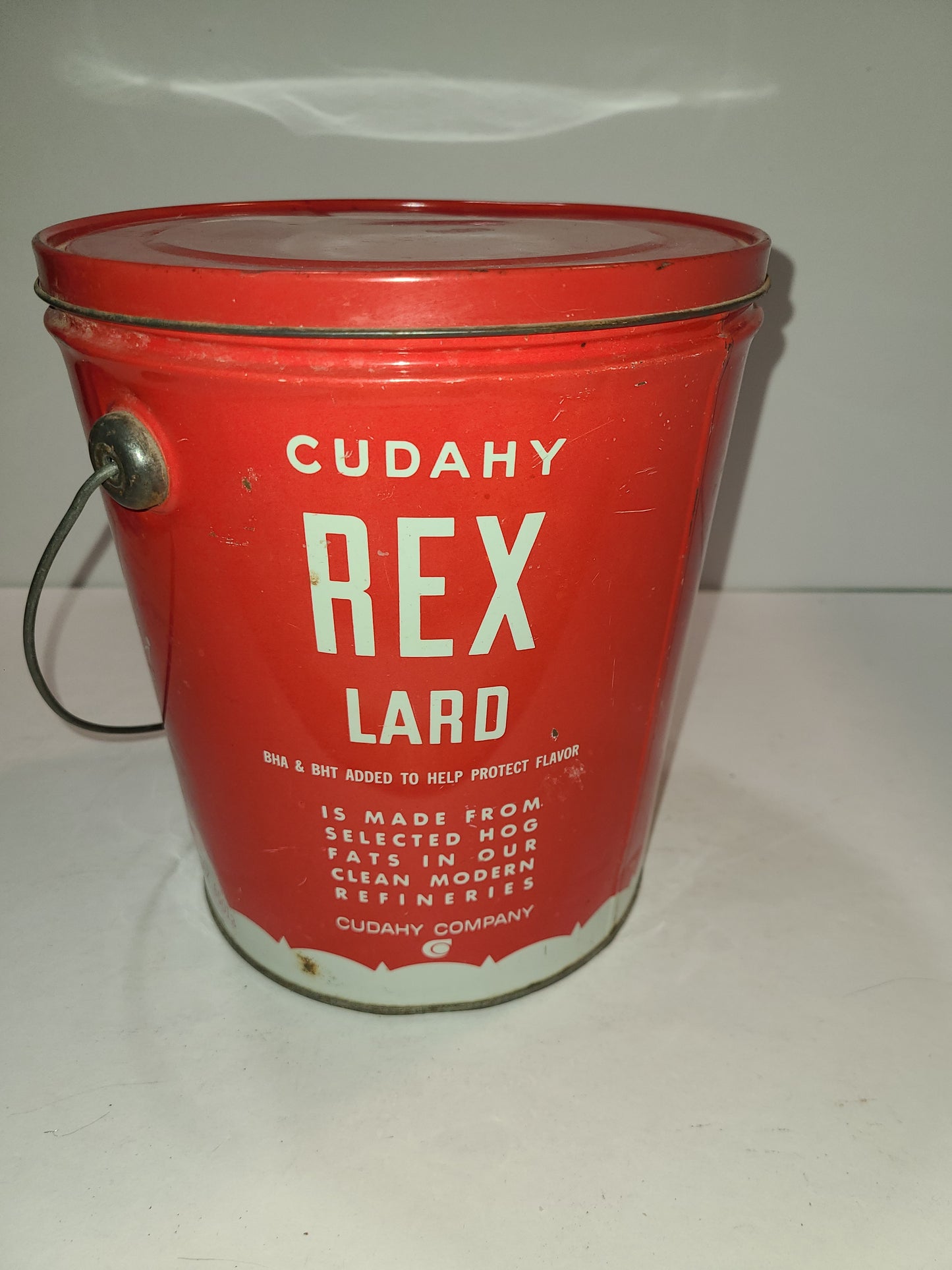 Vintage Cudahy Rex Lard Tin