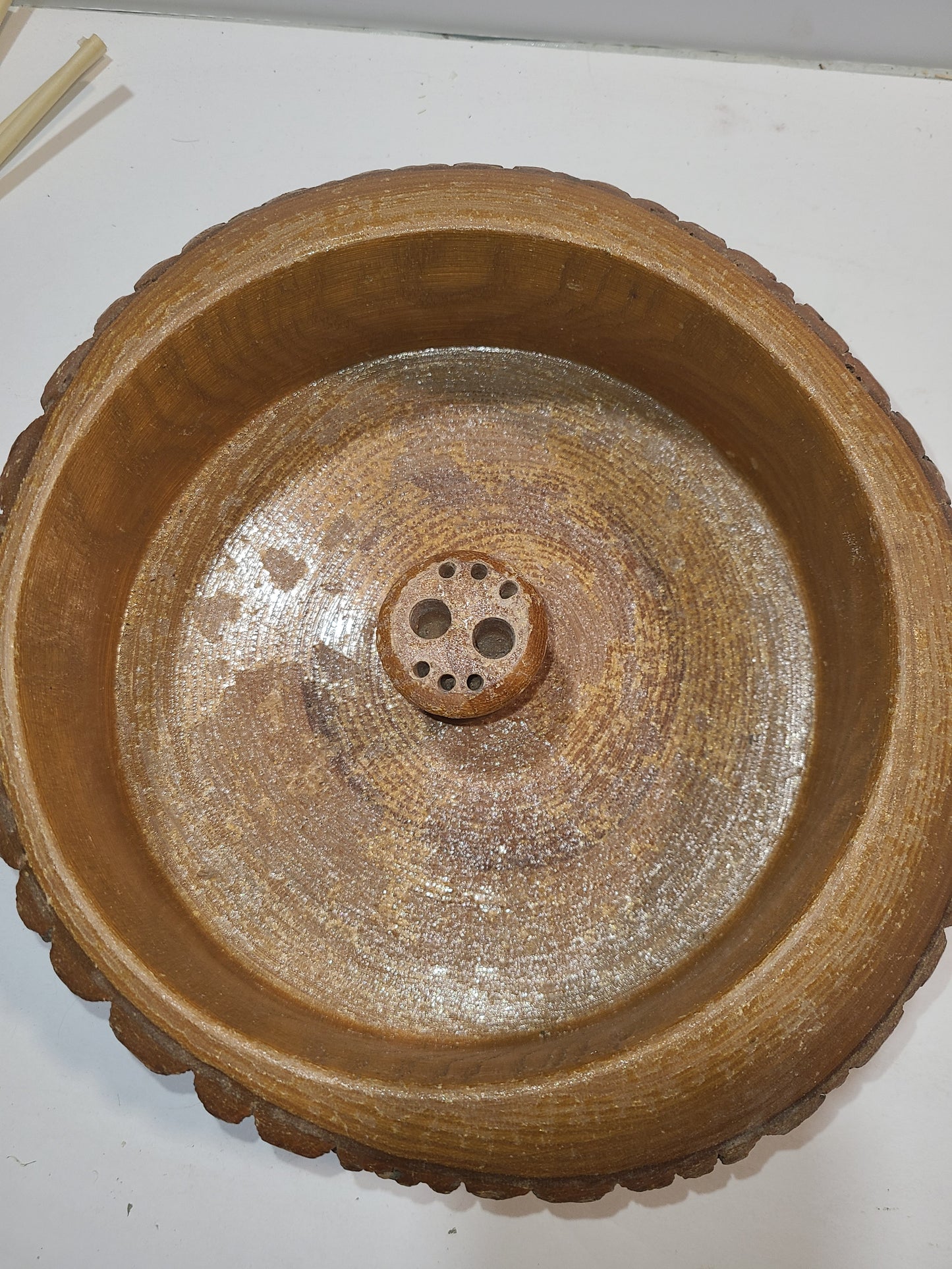 Vintage Walnut Bowl with Tools