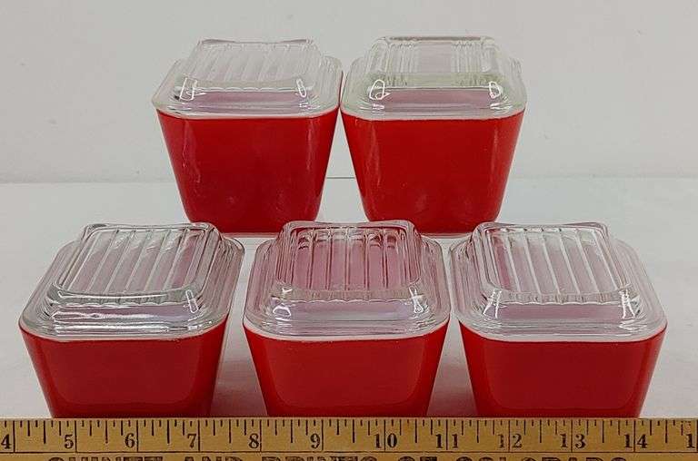 Pyrex Red Refrigerator Boxes Sold Individually