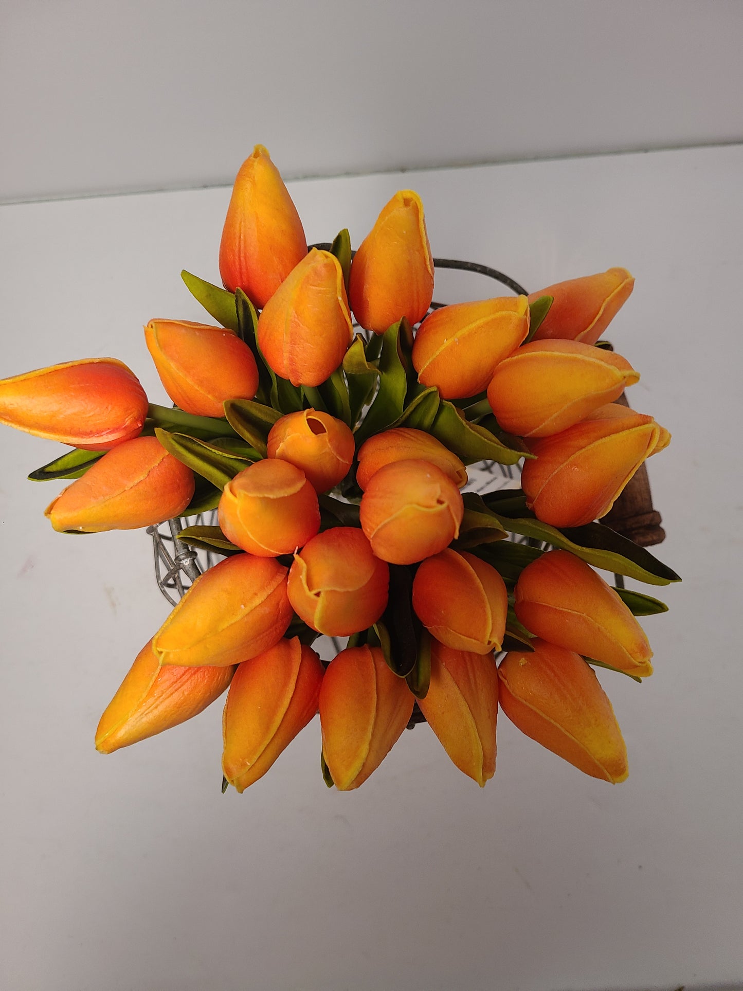 Angel Isabella - 1 Dozen Real Touch Tulip Bud bouquet-13.25"