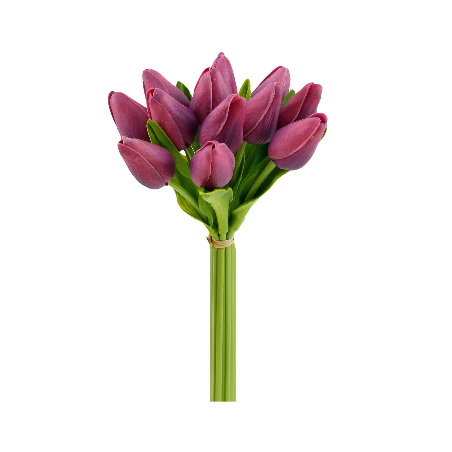 Angel Isabella - 1 Dozen Real Touch Tulip Bud bouquet-13.25"