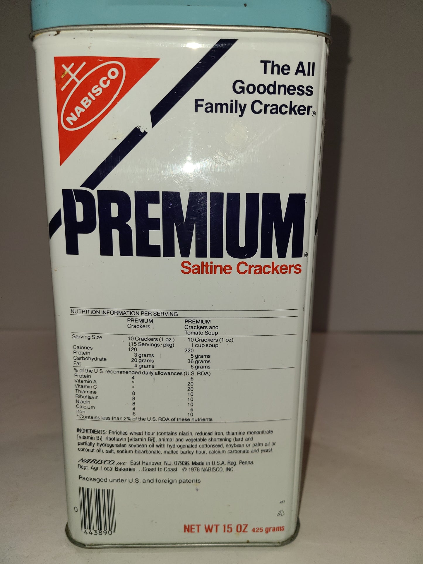 Vintage saltine tin