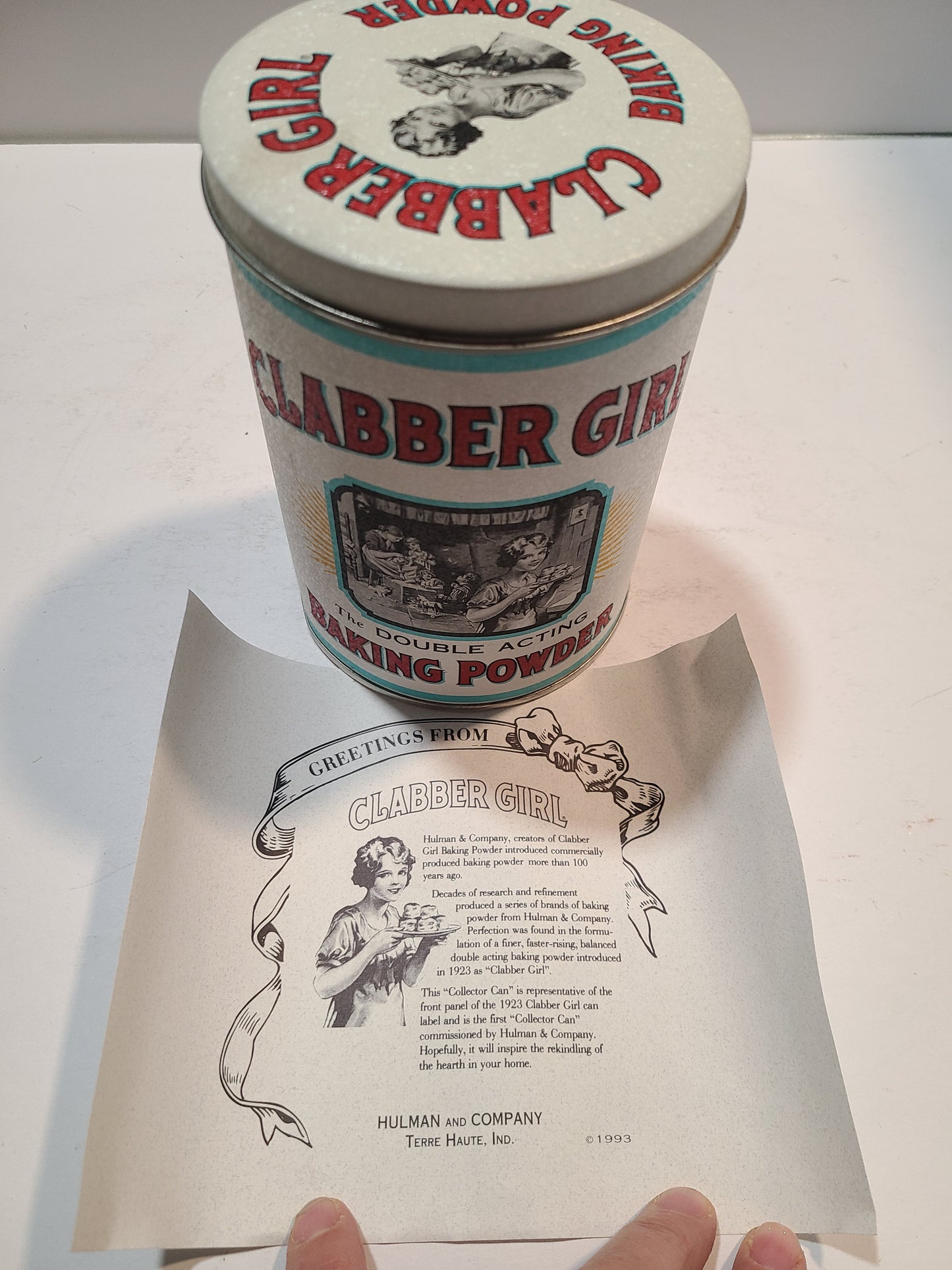 Vintage Clabber Girl baking powder tin