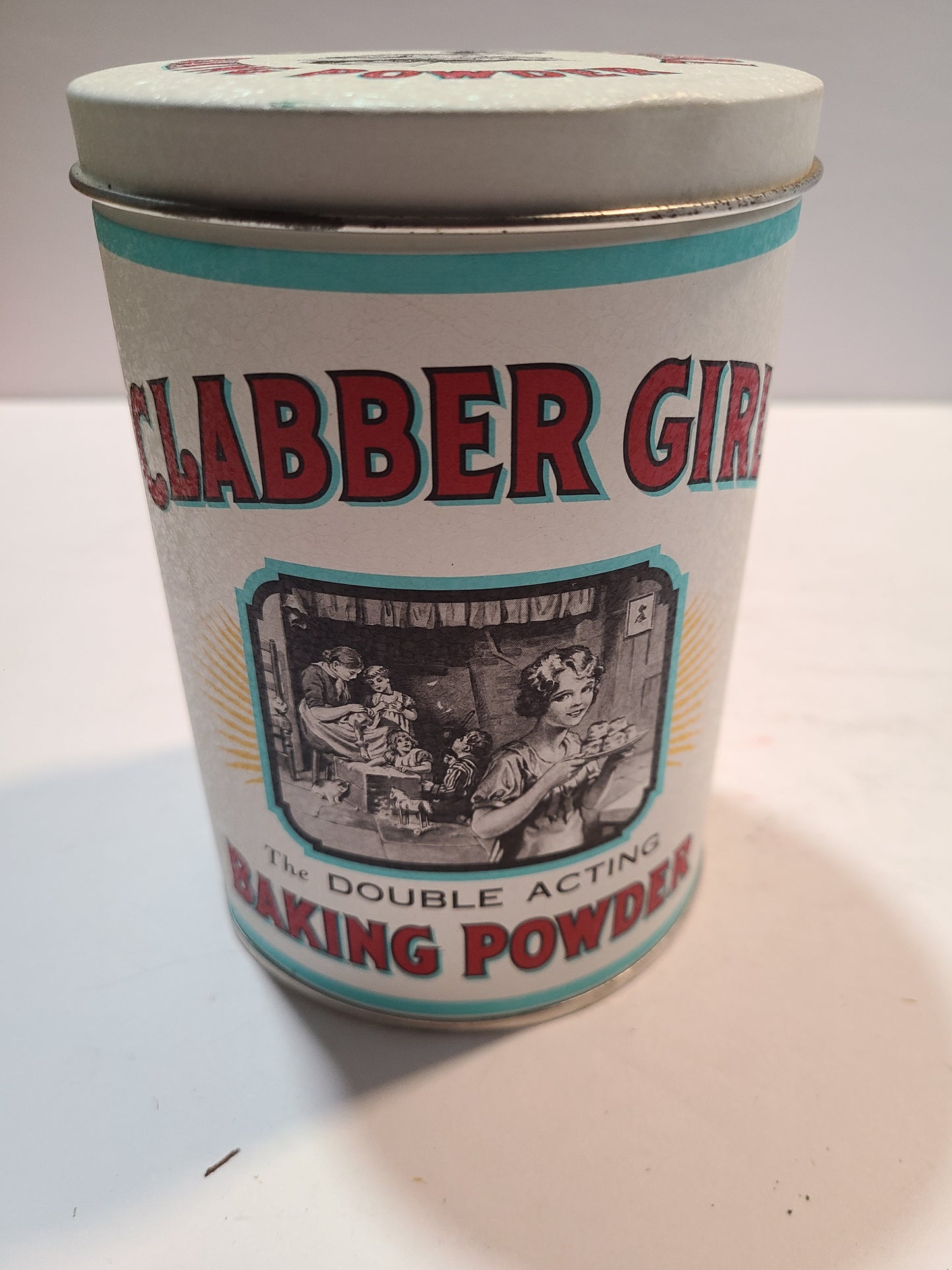 Vintage Clabber Girl baking powder tin