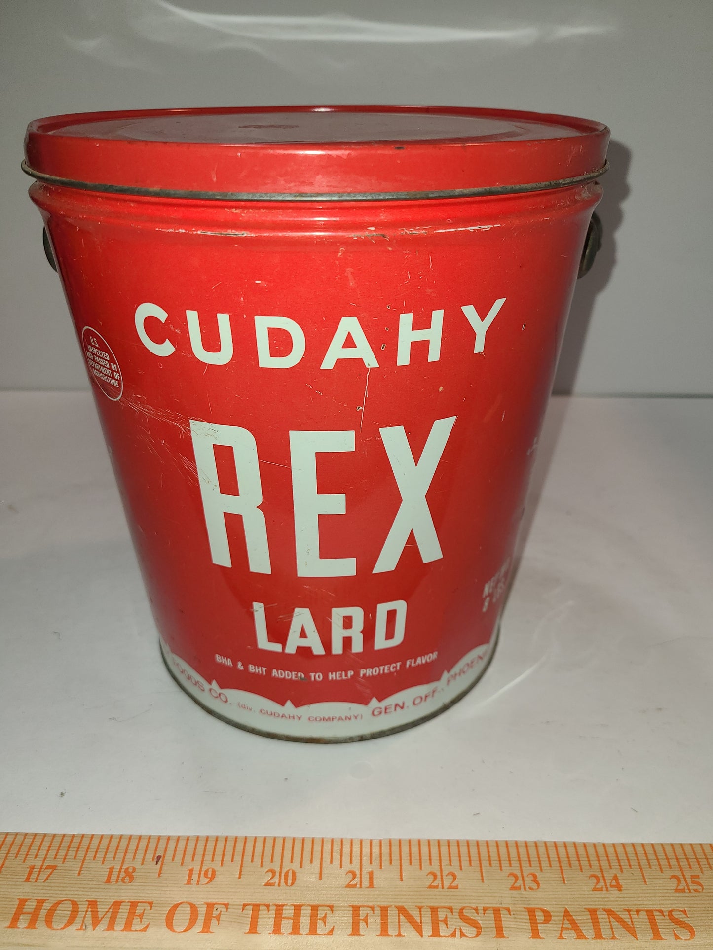 Vintage Cudahy Rex Lard Tin