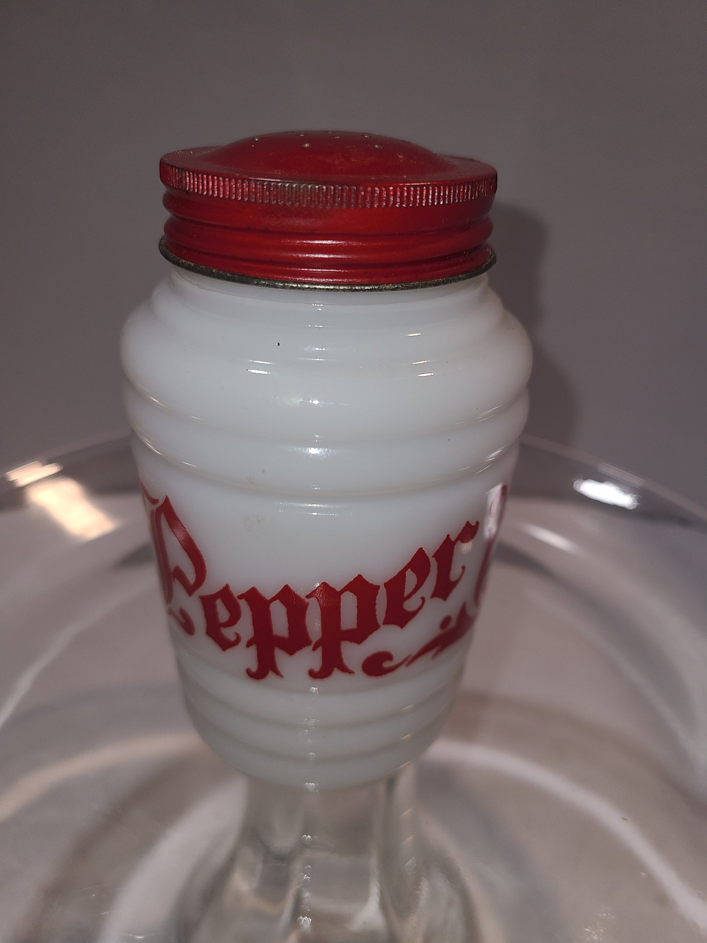 Vintage Milk Glass Salt and Pepper
