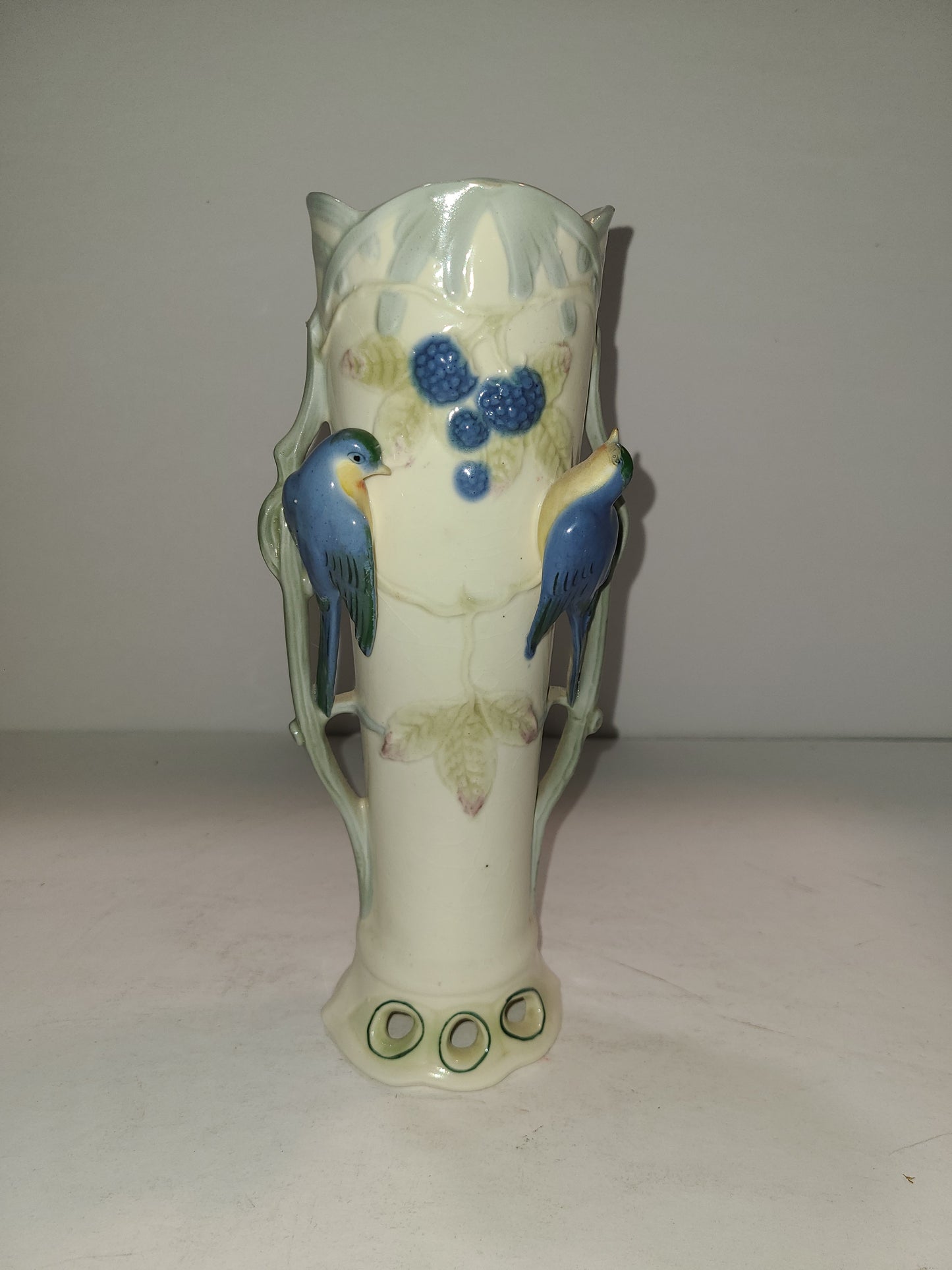 Ceramic Blue Bird Vase
