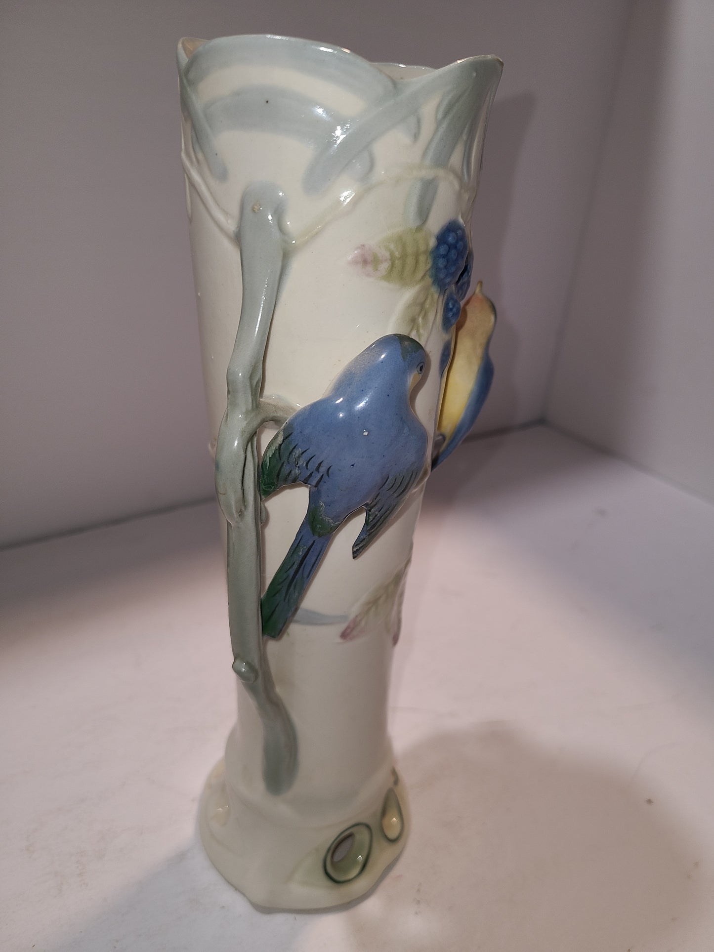 Ceramic Blue Bird Vase