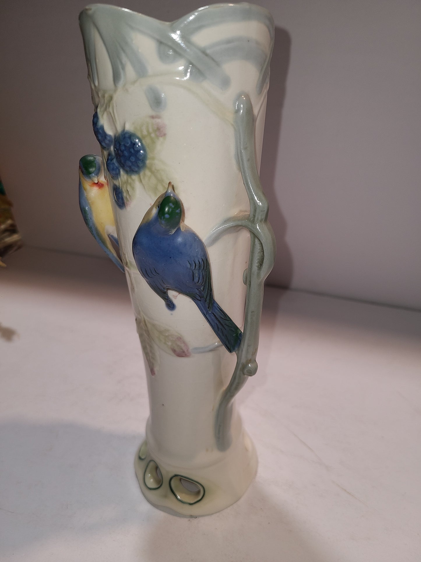 Ceramic Blue Bird Vase