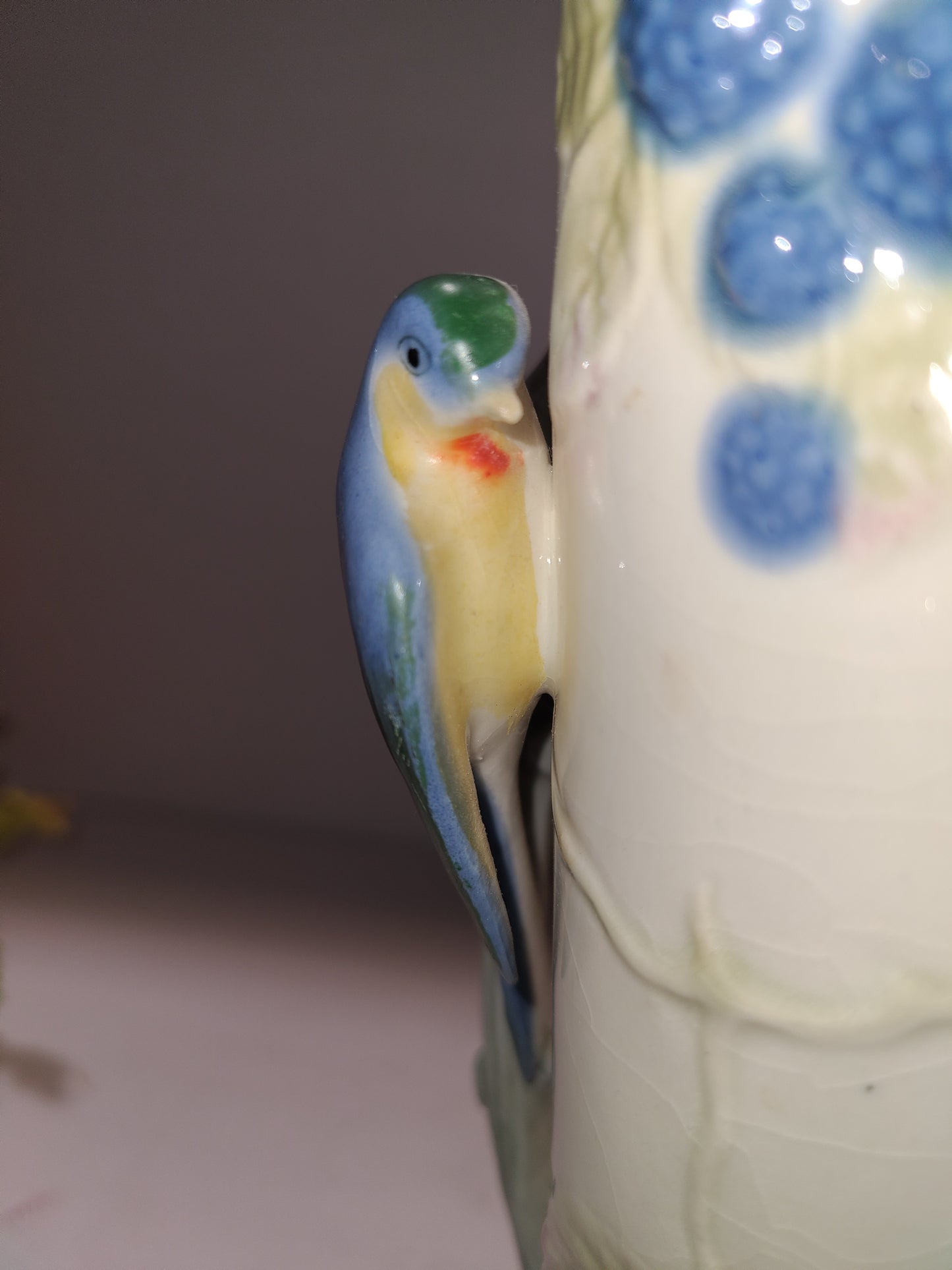 Ceramic Blue Bird Vase