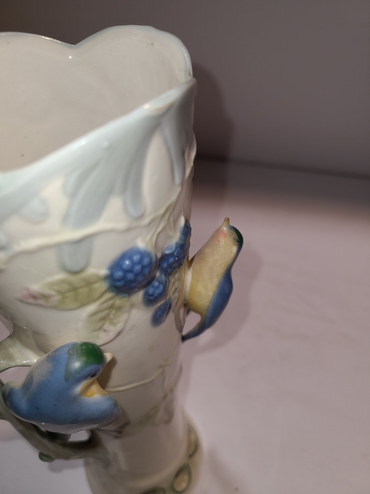Ceramic Blue Bird Vase