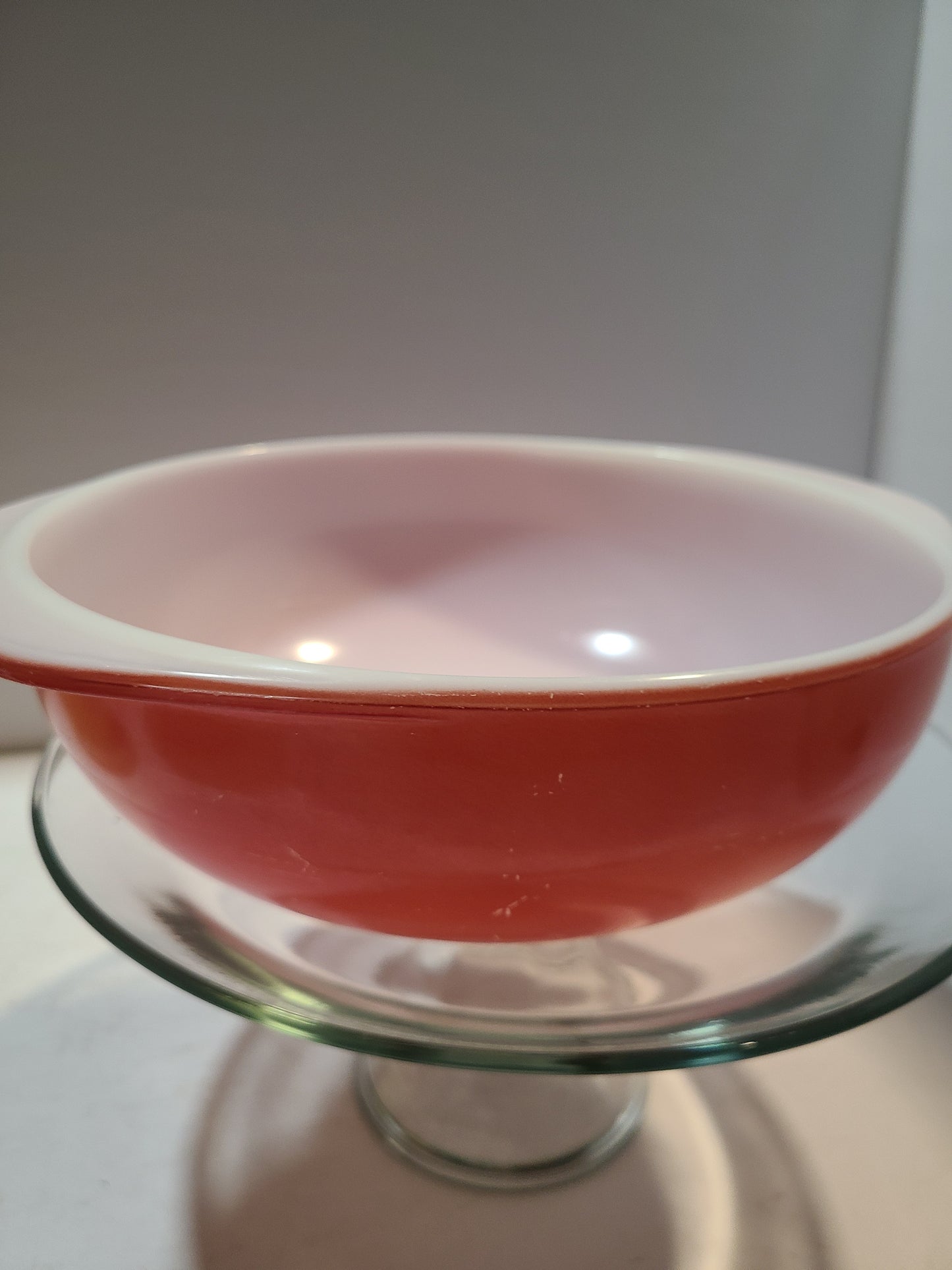 Vintage pink Pyrex casserole