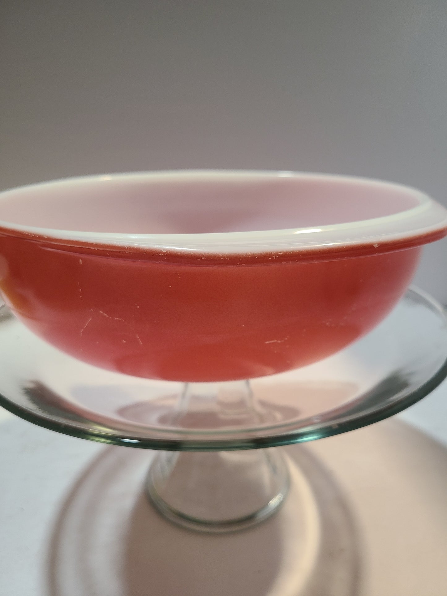 Vintage pink Pyrex casserole