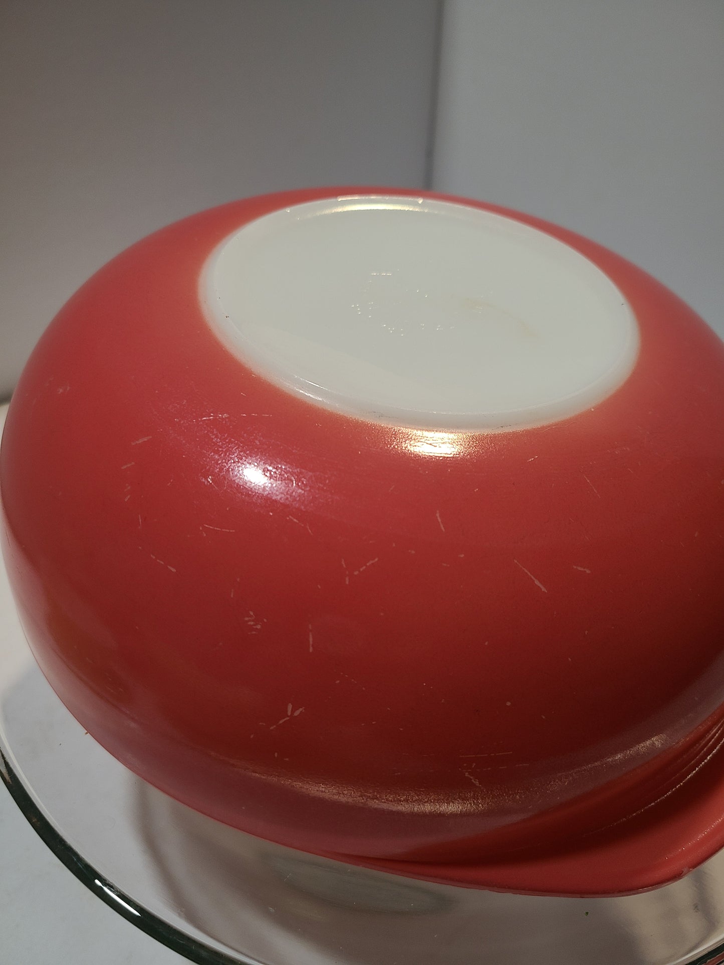 Vintage pink Pyrex casserole