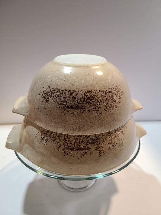 Pyrex Vintage Forest Fancies bowls