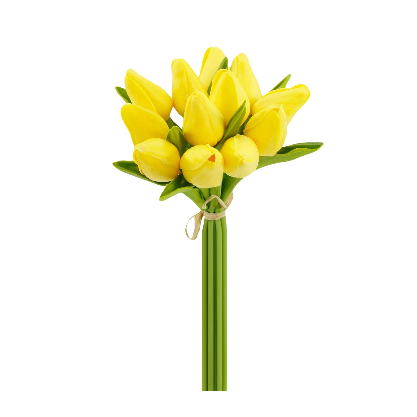 Angel Isabella - 1 Dozen Real Touch Tulip Bud bouquet-13.25"