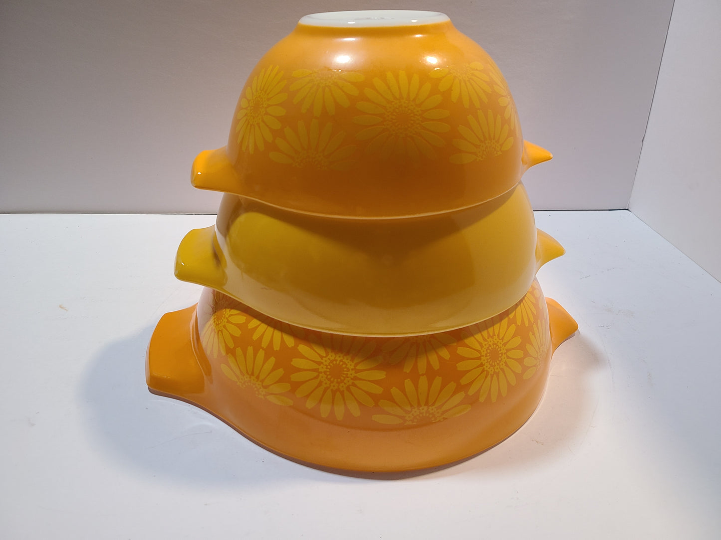 Pyrex Cinderella Yellow and Orange Bowls