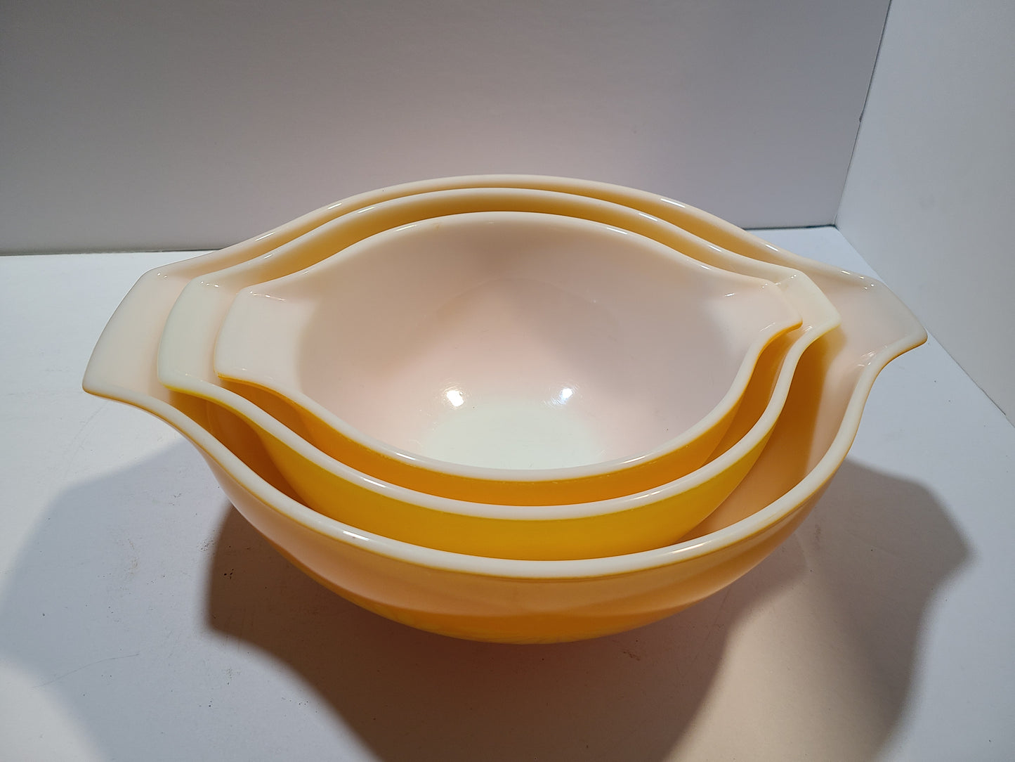 Pyrex Cinderella Yellow and Orange Bowls