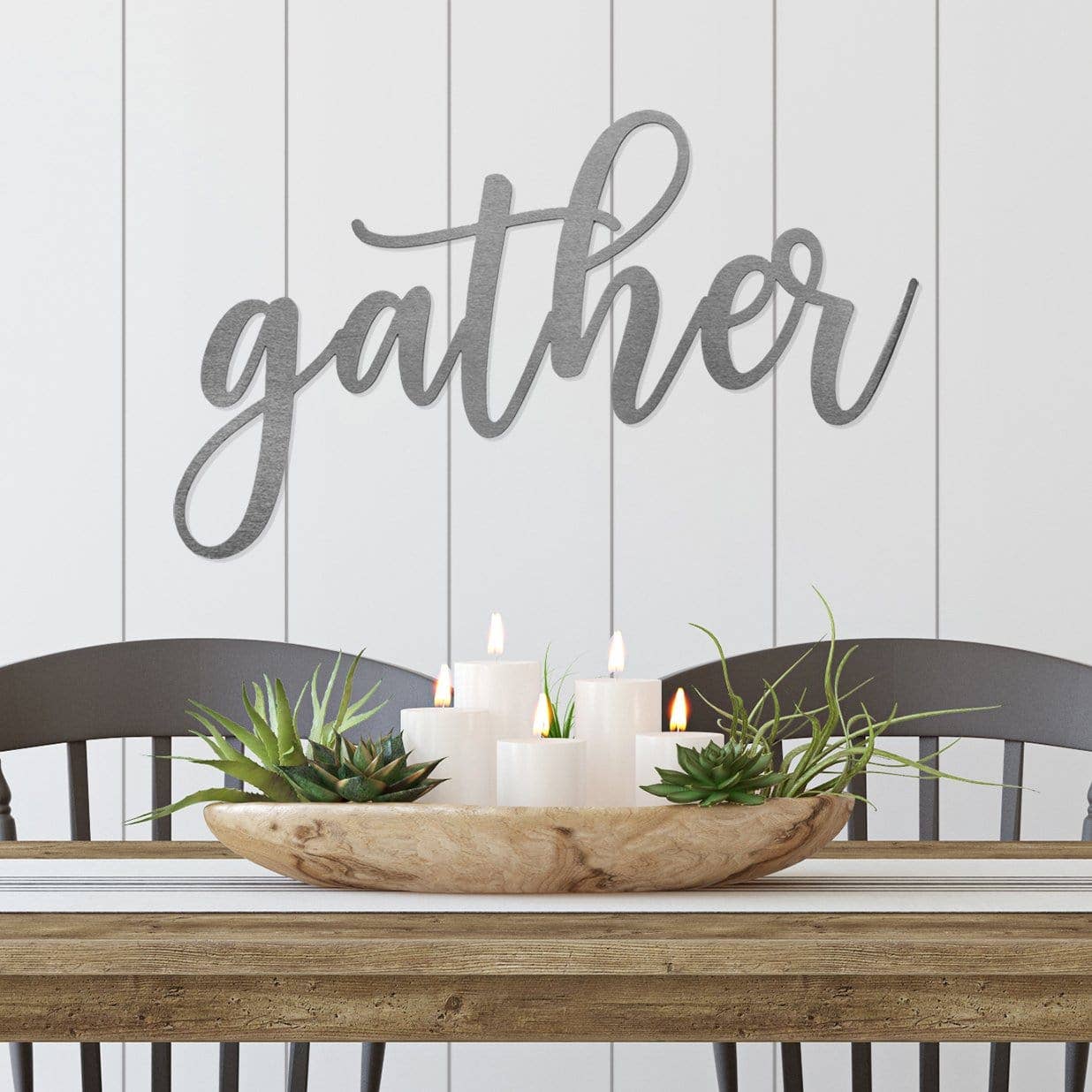 Farmhouse Wall Words - Metal Gather