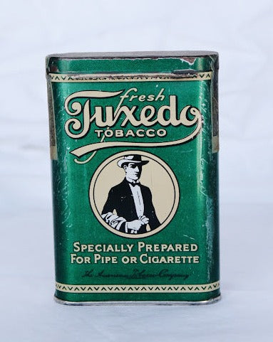 Vintage Tuxedo Tobacco Can decor